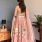 Peachy Red lehanga