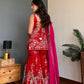 Red Peacock Sharara Kurta
