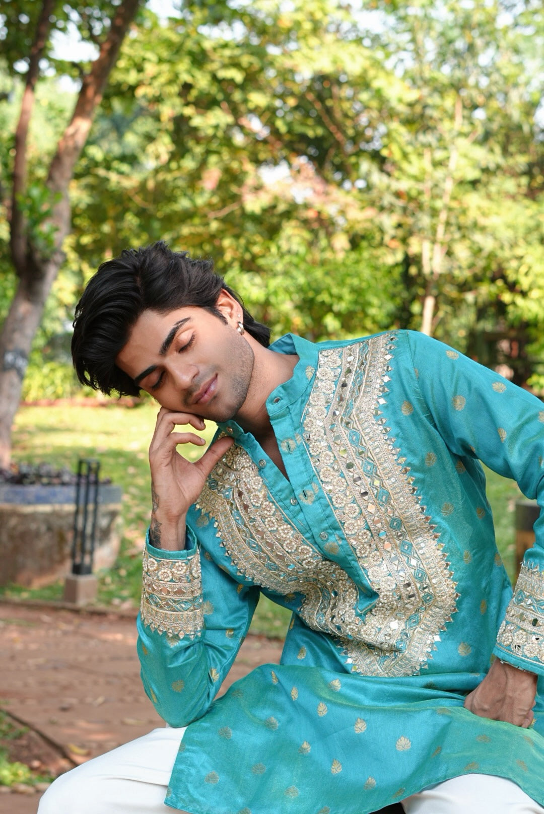 Gulshan-e-Turquoise Kurta