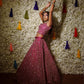 Raw Silk Lehenga with Applique Work Blouse and Georgette Dupatta