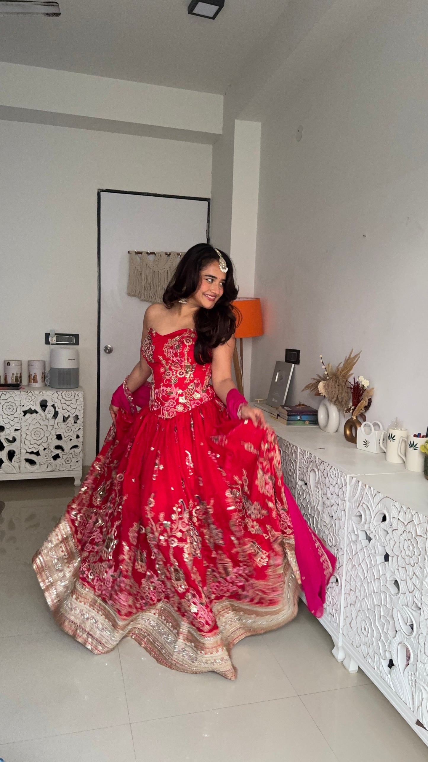 Laal Noor Embroidered Bridal Lehenga Set