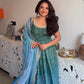 Neelaya Green Printed Anarkali Set