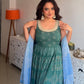 Neelaya Green Printed Anarkali Set