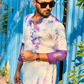 Regal Purple Tie & Dye Embroidered Kurta