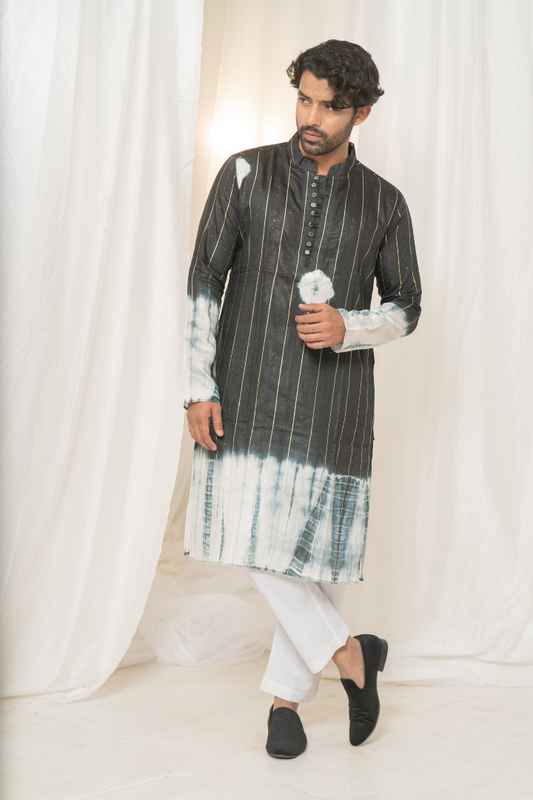 Black Mirror intricate Kurta