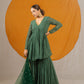 Jade Bhandhani Georgette Sharara Kurta with Dupatta