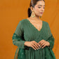 Hare Wala Bhandej Kurta and Sharara with Organza Embroidery Dupatta