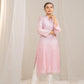 Pink Cotton Modal Satin Haryali Kurta Pant Set