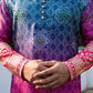 The Prussian Shaded Blue and Pink Kurta