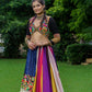 Multi-color Lehenga With Kutchi Blouse With Silk Dupatta