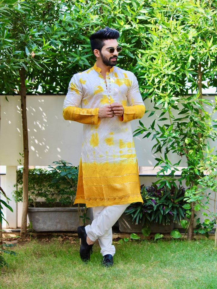 Haldi Kurta for Men, Haldi Ceremony Kurta for Groom – Kzari - The ...