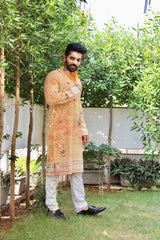 Yellow Kurta with Intricate Multi-Embroidery