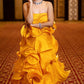 Yellow Ruffled Gown - Kzari - The Design Studio